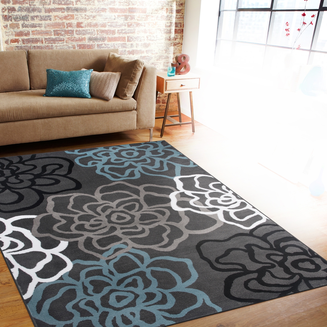 Mangal Dark Gray 7'10 x 10'2 Rug - Thumbnail - Image 4