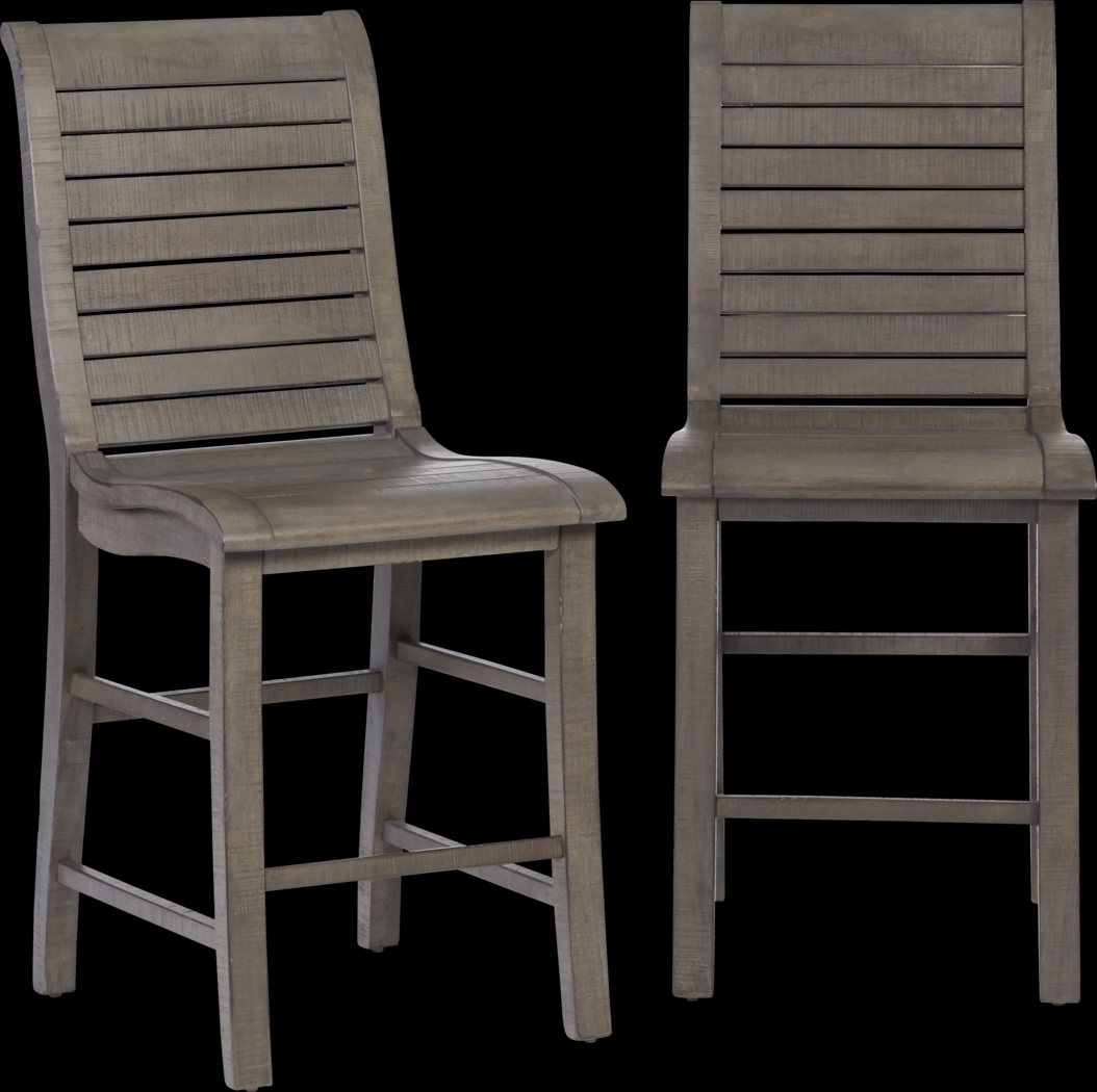 Mangels Gray Counter Height Stool, Set of 2 - Thumbnail - Image 1