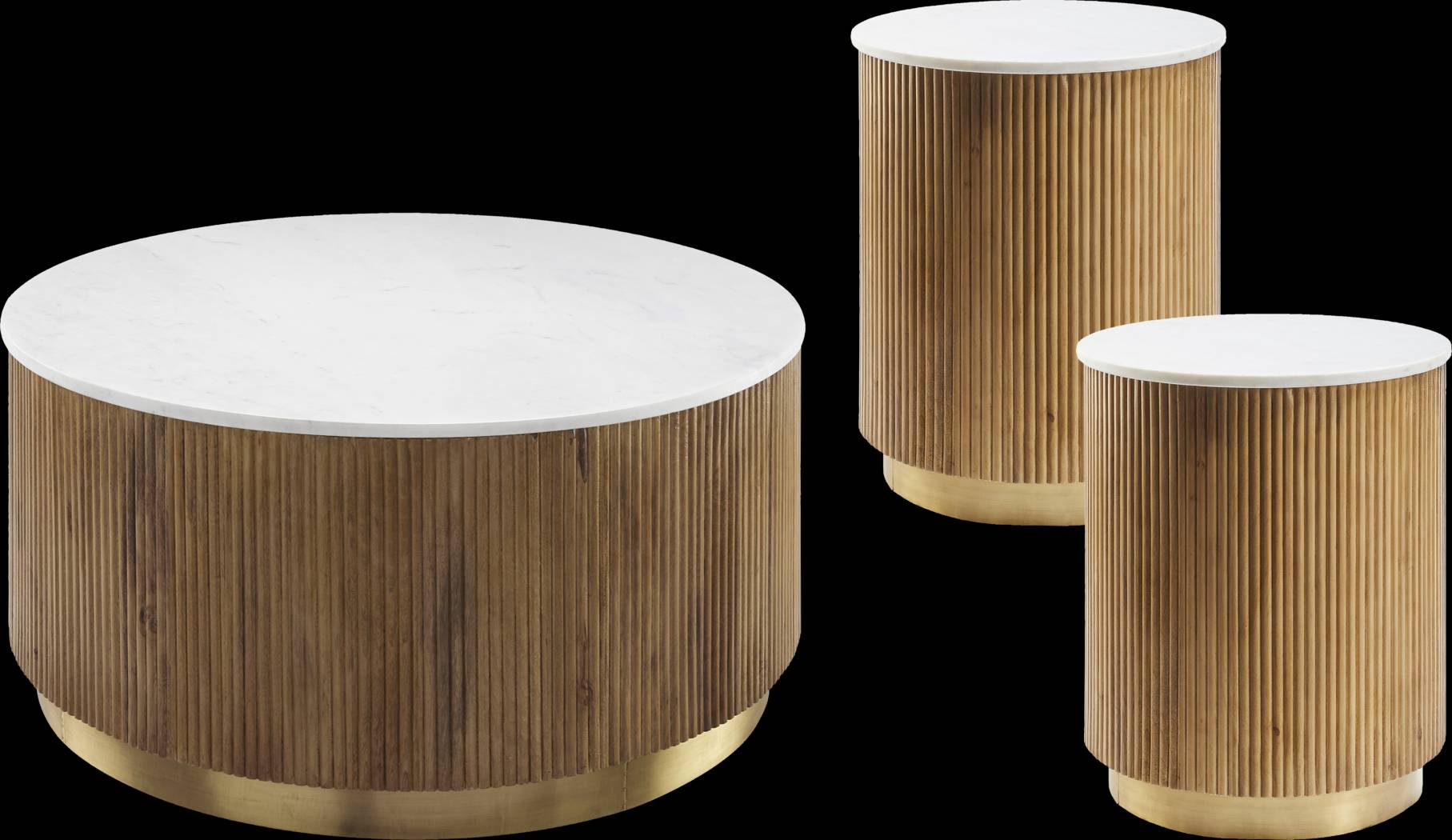 Mango Bay Brown 3 Pc Table Set - Thumbnail - Image 1