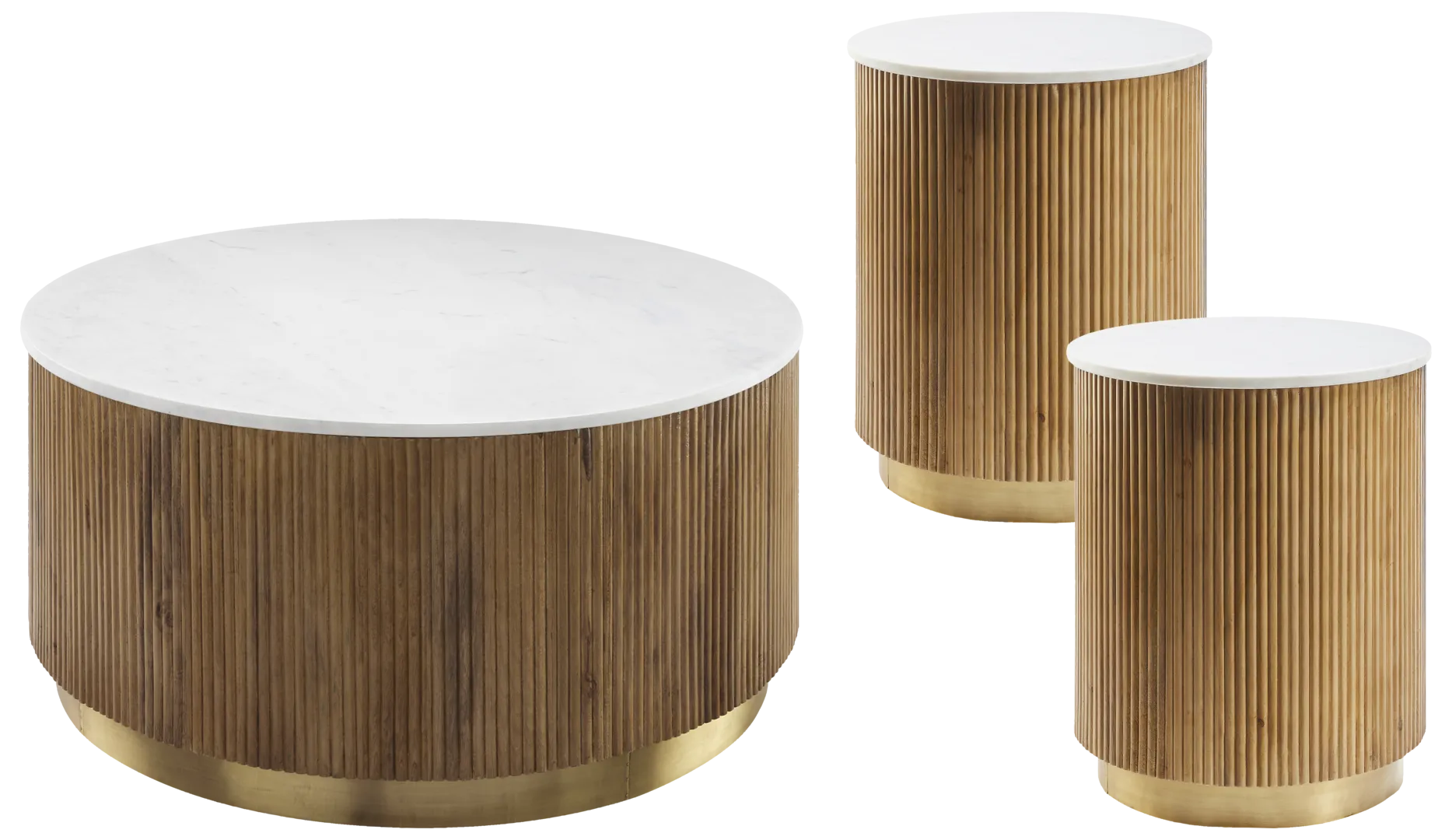 brown 3 pc table set