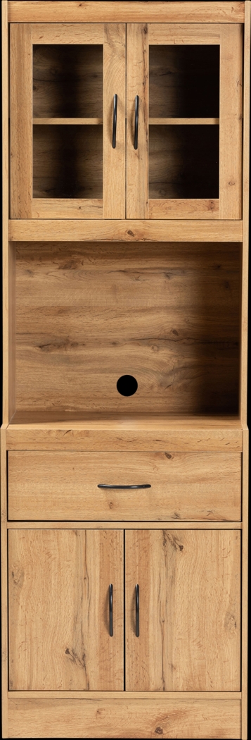 Mannheim Brown Accent Cabinet with Hutch - Thumbnail - Image 3