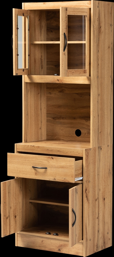 Mannheim Brown Accent Cabinet with Hutch - Thumbnail - Image 4