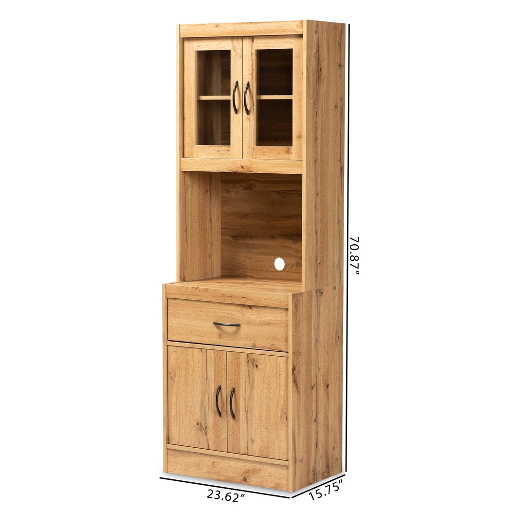 Mannheim Brown Accent Cabinet with Hutch - Thumbnail - Image 7