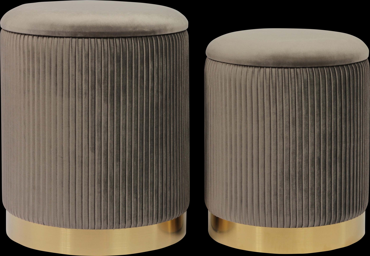 Mannix Gray Storage Ottoman, Set of 2 - Thumbnail - Image 4