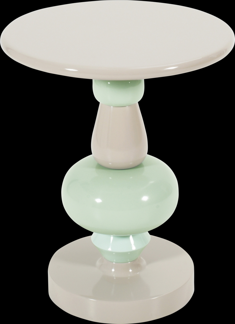 Manomet Cream and Blue End Table - Thumbnail - Image 3