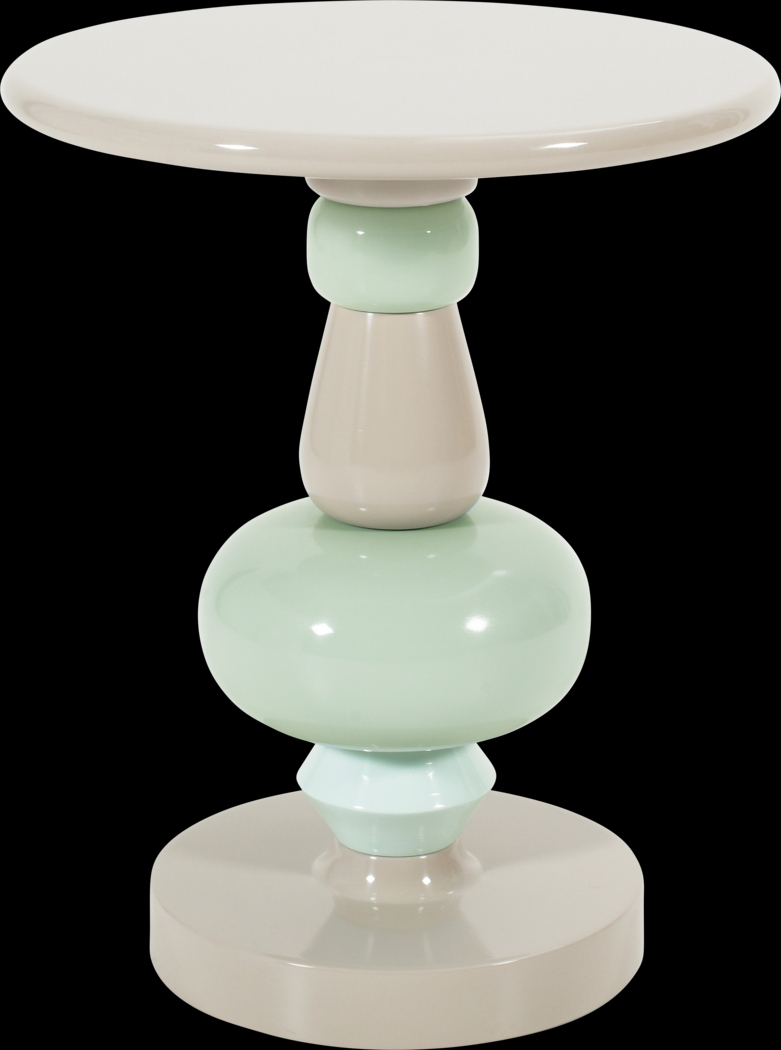 Manomet Cream and Blue End Table - Thumbnail - Image 1