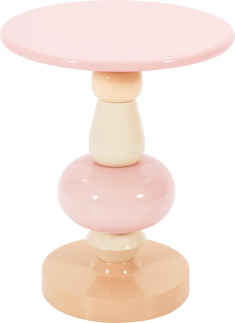 Manomet Pink and Orange End Table - Thumbnail - Image 3