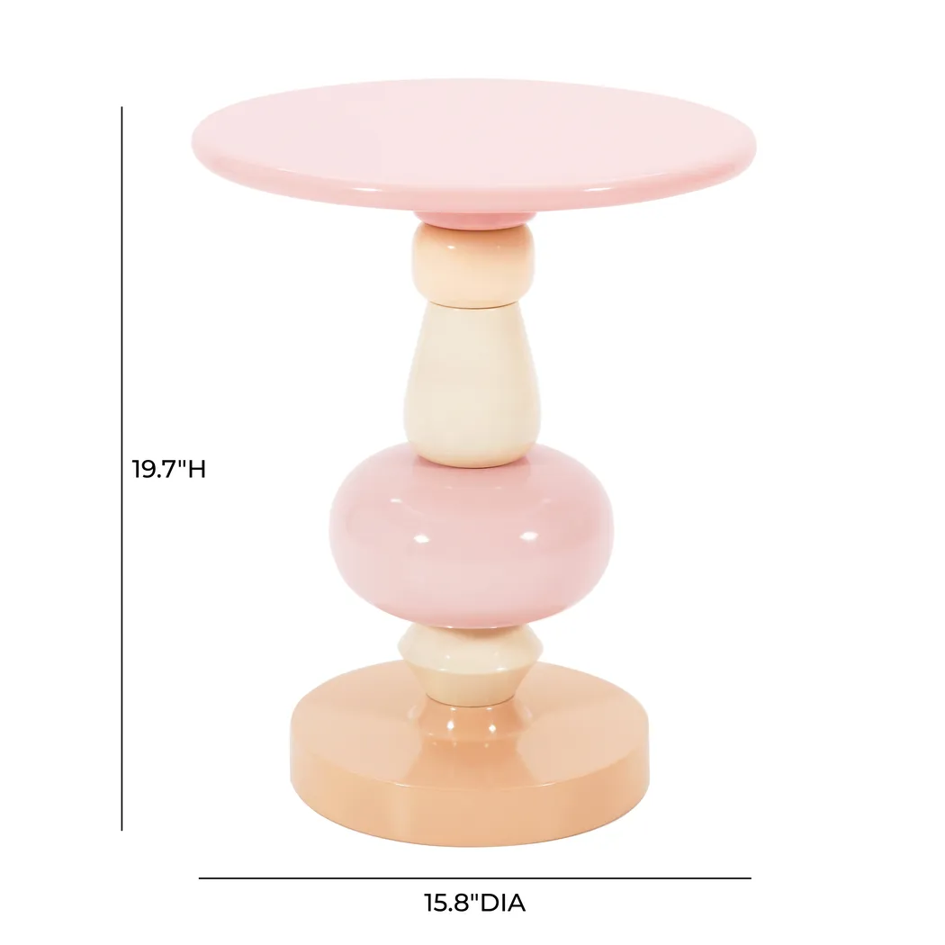 Manomet Pink and Orange End Table - Thumbnail - Image 6