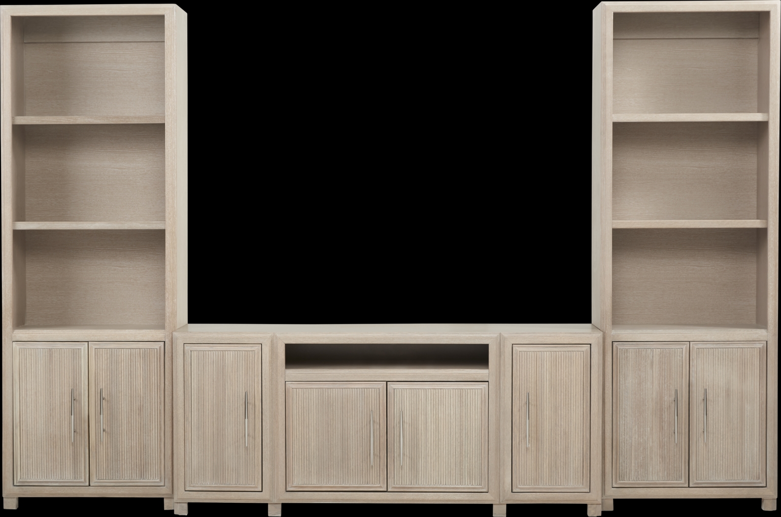 Manor Bridge Taupe 3 Pc Wall Unit with 66 in. Console - Thumbnail - Image 2