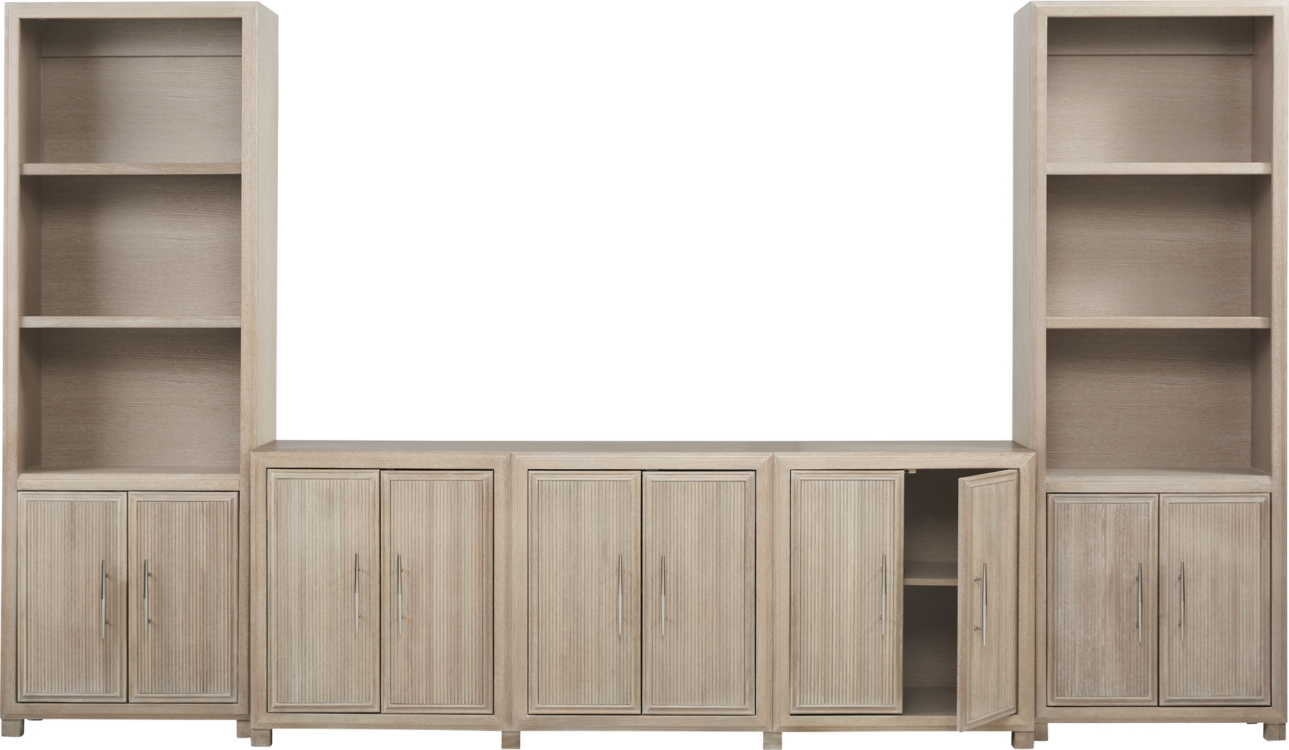 Manor Bridge Taupe 3 Pc Wall Unit with 66 in. Console - Thumbnail - Image 3