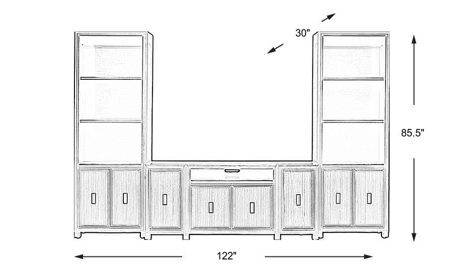 Dimension Image. Please refer to the Dimension Tab on this page for dimension details.
