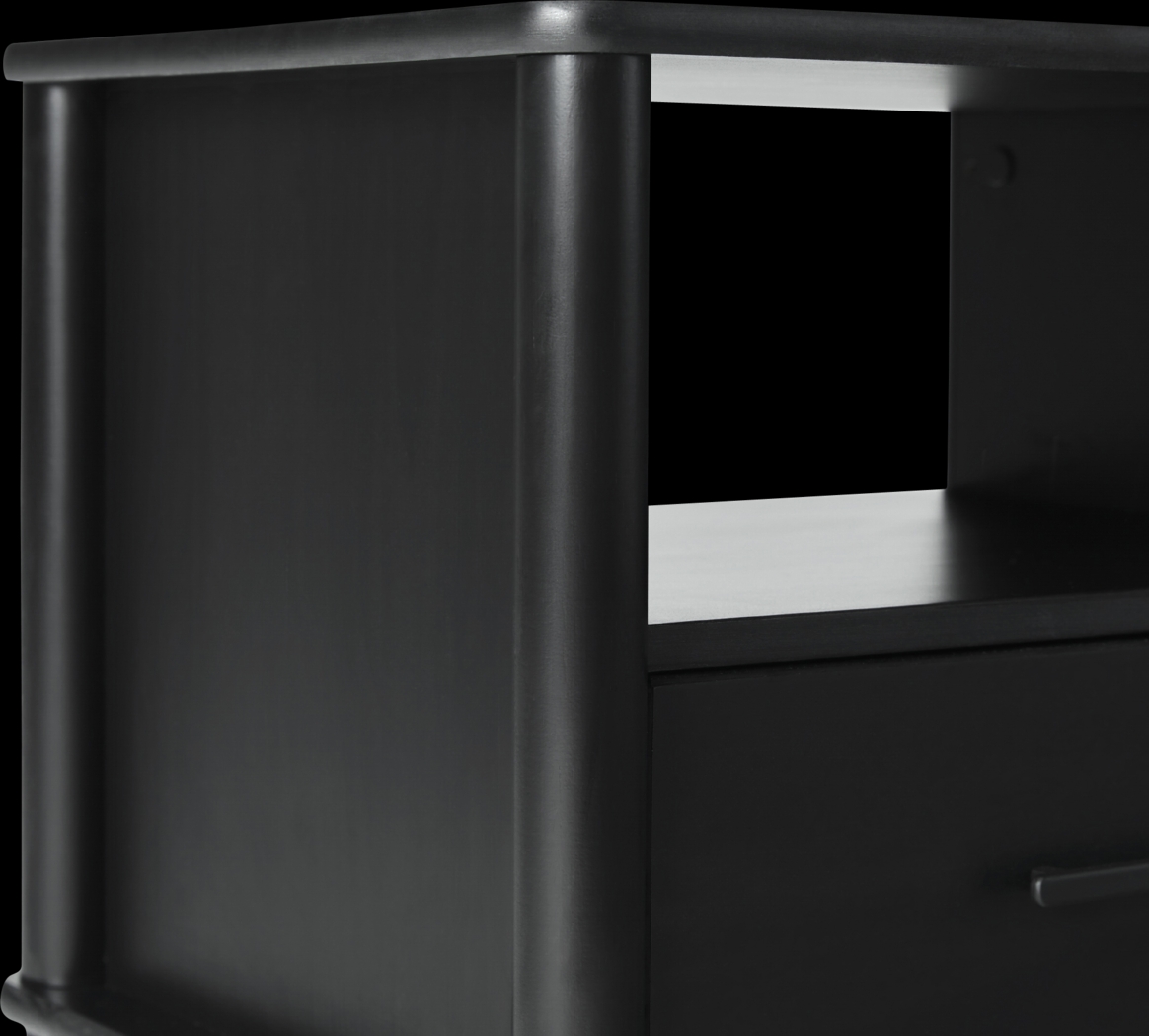 Manorhaven Black Nightstand - Thumbnail - Image 4