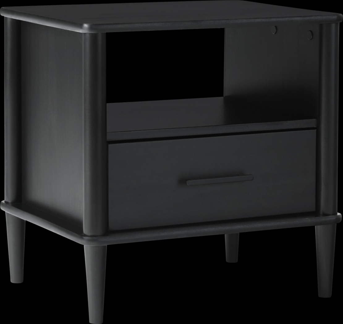 Manorhaven Black Nightstand - Thumbnail - Image 1