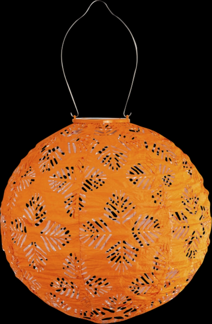 Mansduff Orange Outdoor Solar Lantern - Thumbnail - Image 1