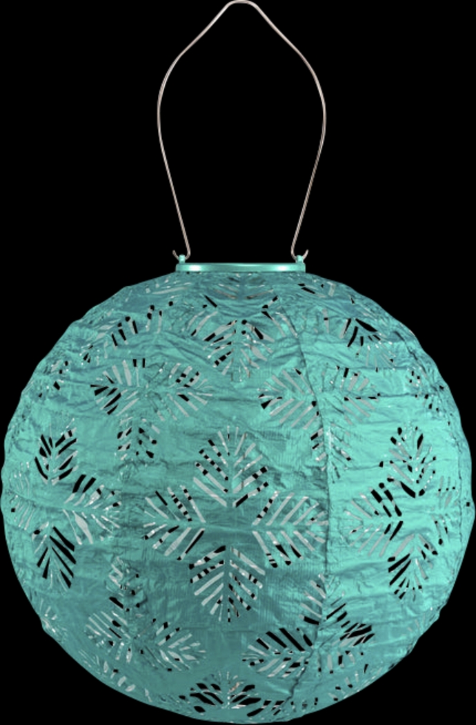 Mansduff Turquoise Outdoor Solar Lantern - Thumbnail - Image 1