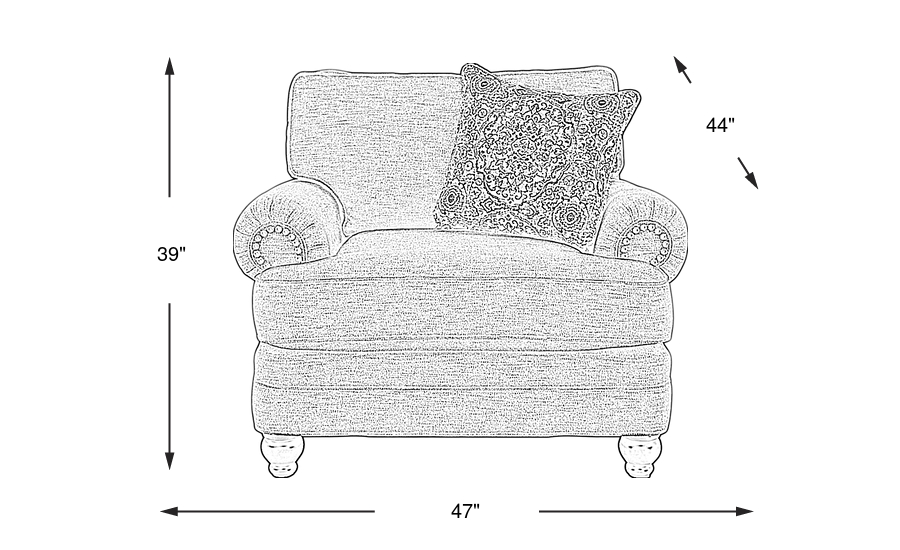 Dimension Image. Please refer to the Dimension Tab on this page for dimension details.