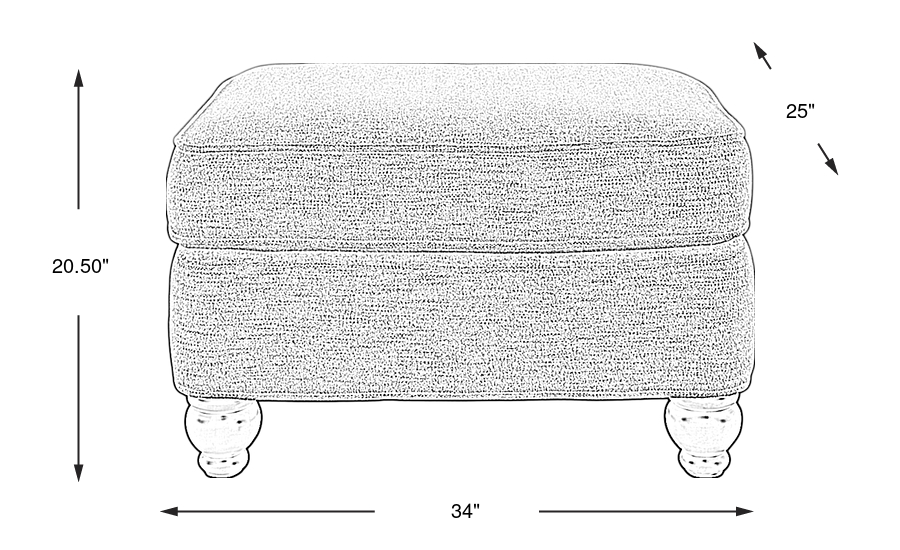 Dimension Image. Please refer to the Dimension Tab on this page for dimension details.