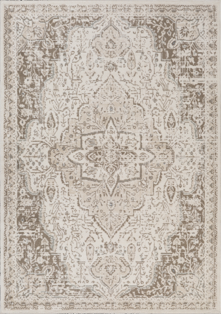 Manslet Cream/Beige 6'7 x 9' Rug - Thumbnail - Image 1