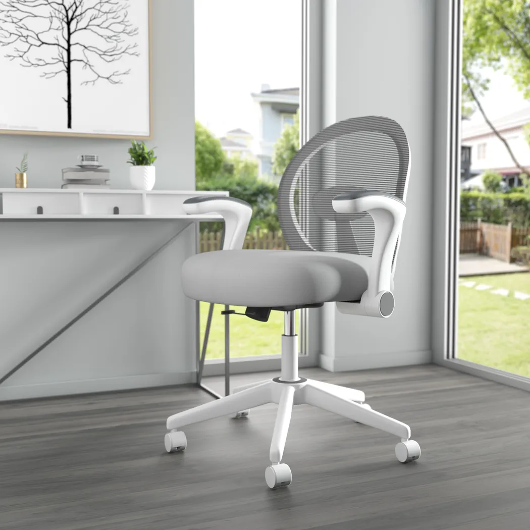Manso Gray Desk Chair - Thumbnail - Image 2