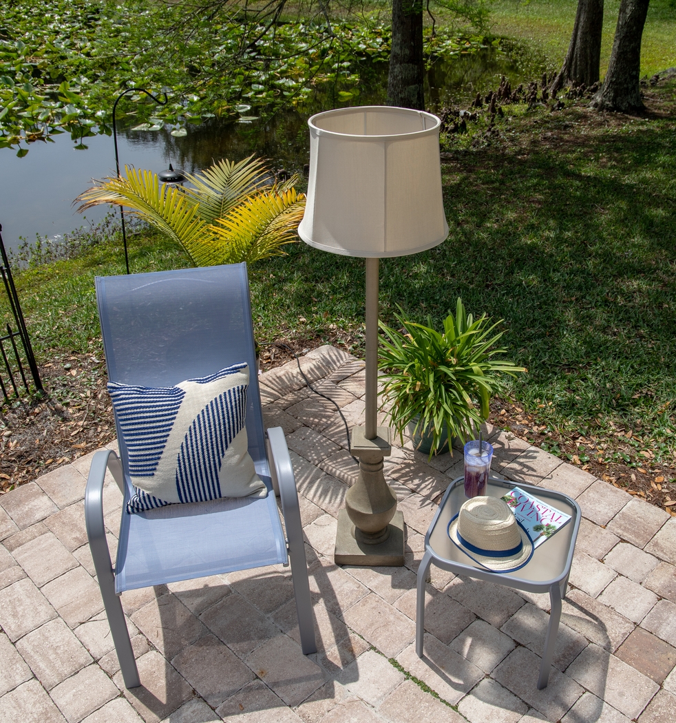 Manteo Gray Outdoor Floor Lamp - Thumbnail - Image 3