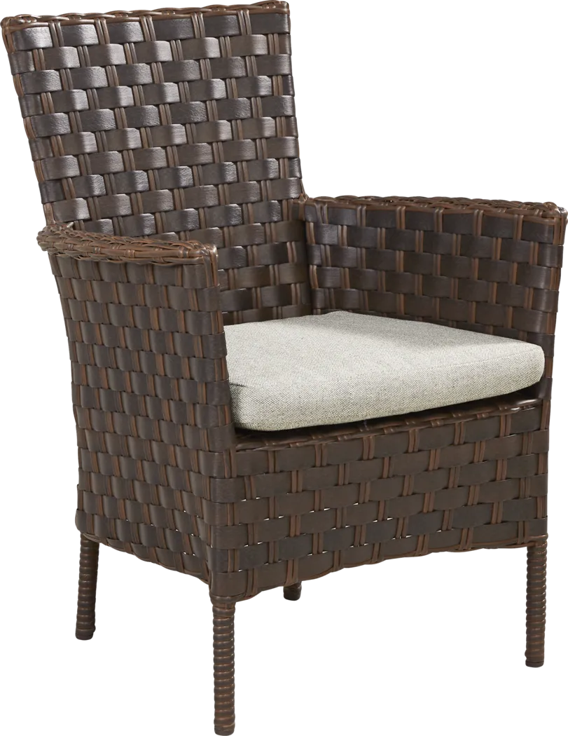 Mantra Brown 7 Pc Outdoor Dining Set with Ash Cushions - Thumbnail - Image 3