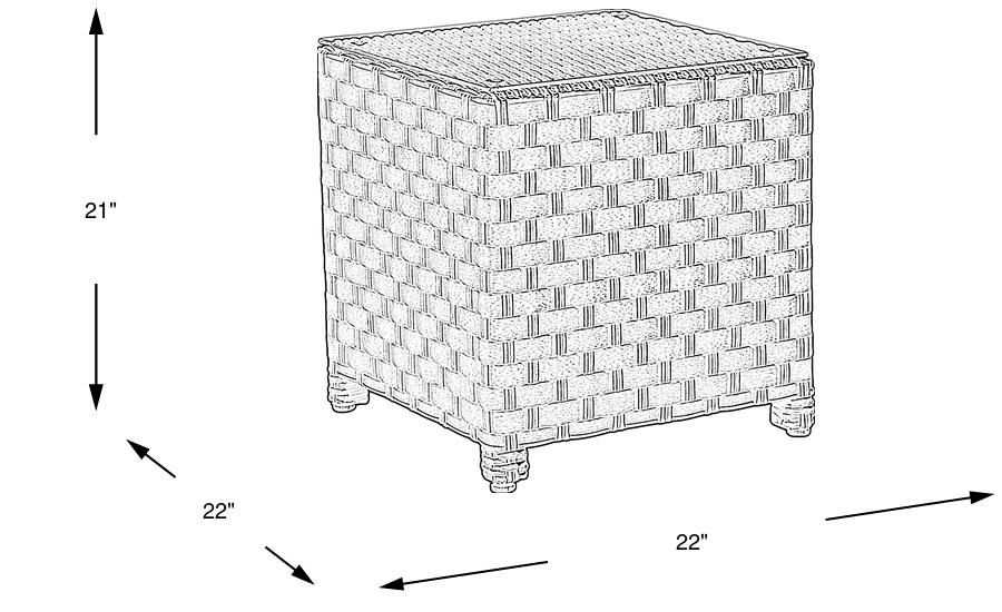 Dimension Image. Please refer to the Dimension Tab on this page for dimension details.