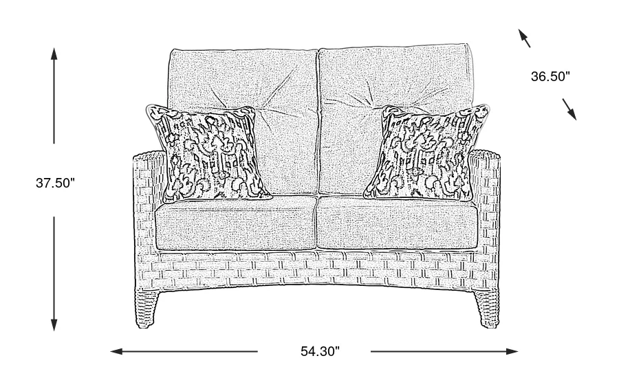 Dimension Image. Please refer to the Dimension Tab on this page for dimension details.