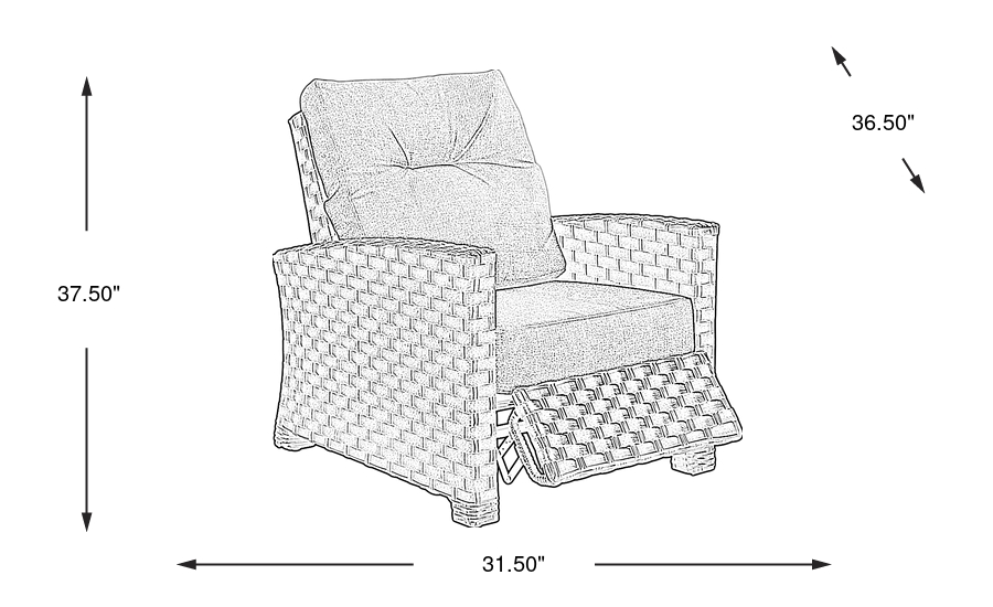 Dimension Image. Please refer to the Dimension Tab on this page for dimension details.