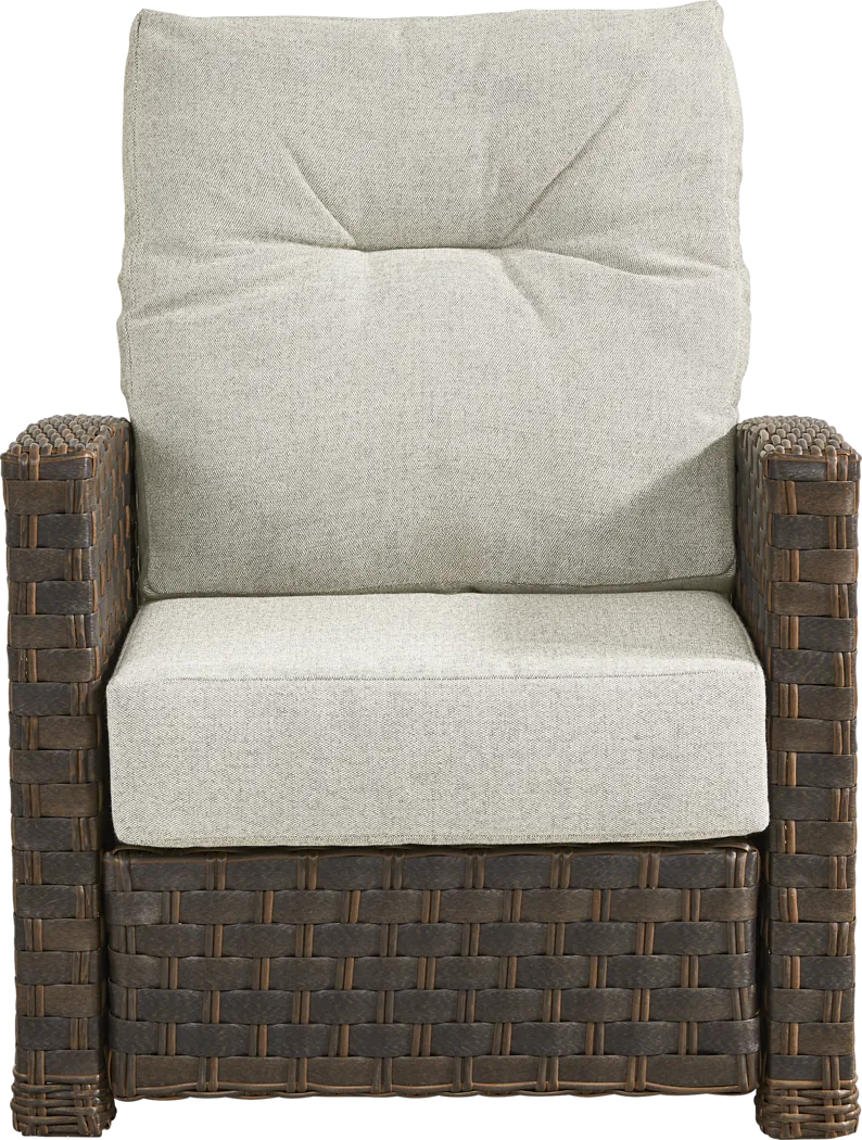 Mantra Brown Outdoor Recliner with Ash Cushions - Thumbnail - Image 2