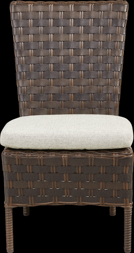 Mantra Brown Outdoor Side Chair with Ash Cushion - Thumbnail - Image 3