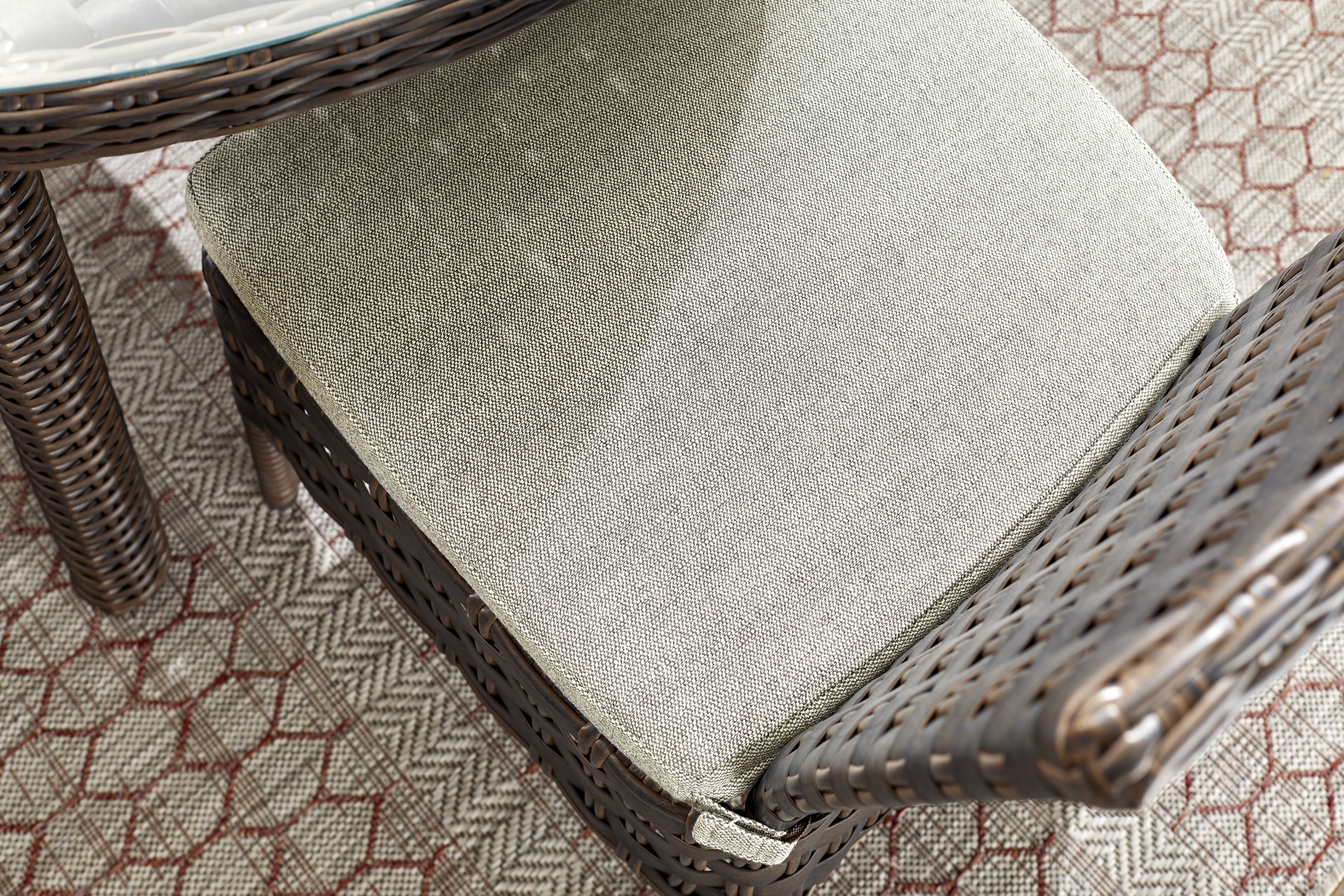 Mantra Brown Outdoor Side Chair with Ash Cushion - Thumbnail - Image 4