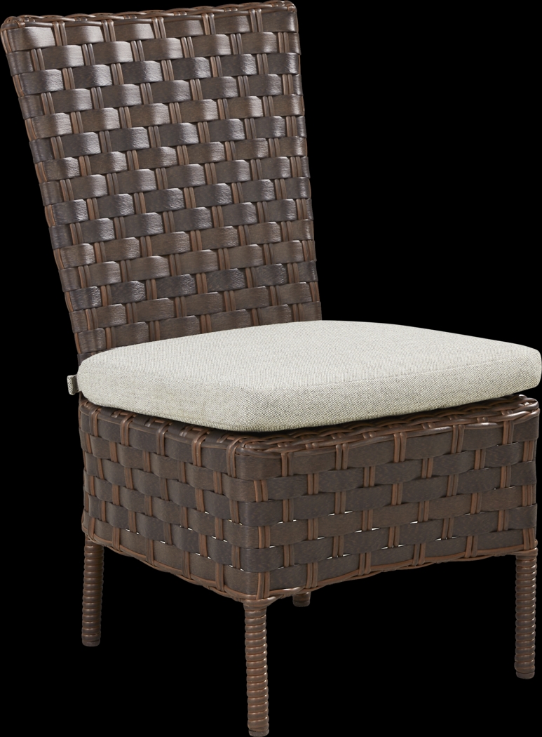 Mantra Brown Outdoor Side Chair with Ash Cushion - Thumbnail - Image 1