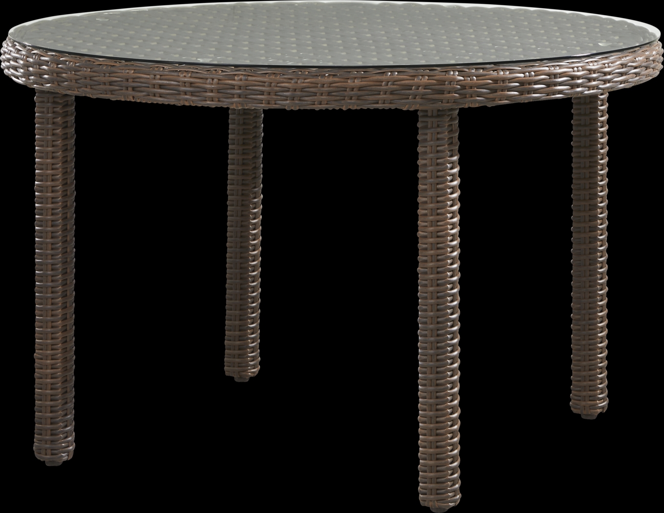 Mantra Brown 5 Pc Round Outdoor Dining Set with Ash Cushions - Thumbnail - Image 2