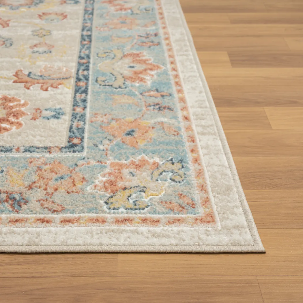 Manu Blue/Ivory 3'11 x 6' Rug - Thumbnail - Image 6