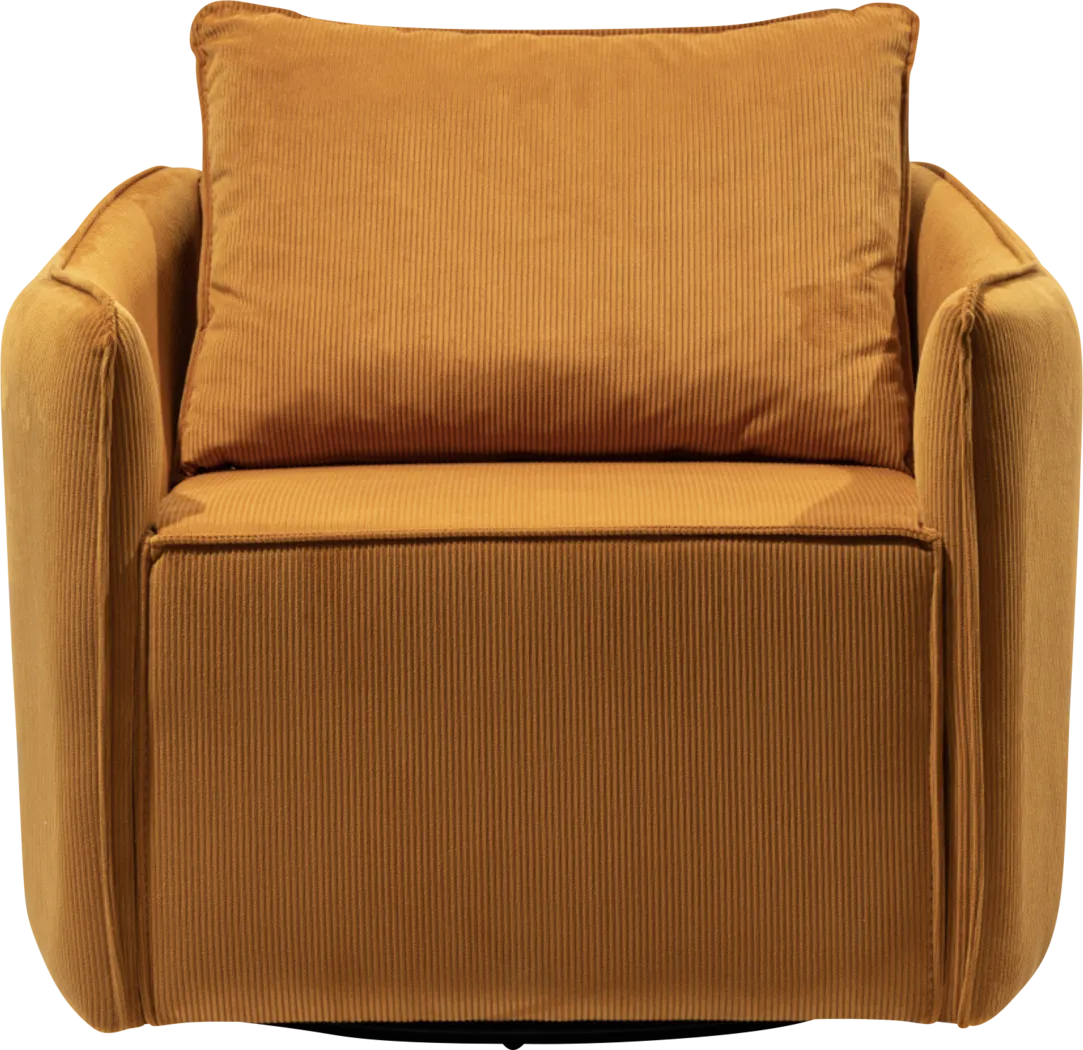 Manvi Brown Swivel Accent Chair - Thumbnail - Image 3