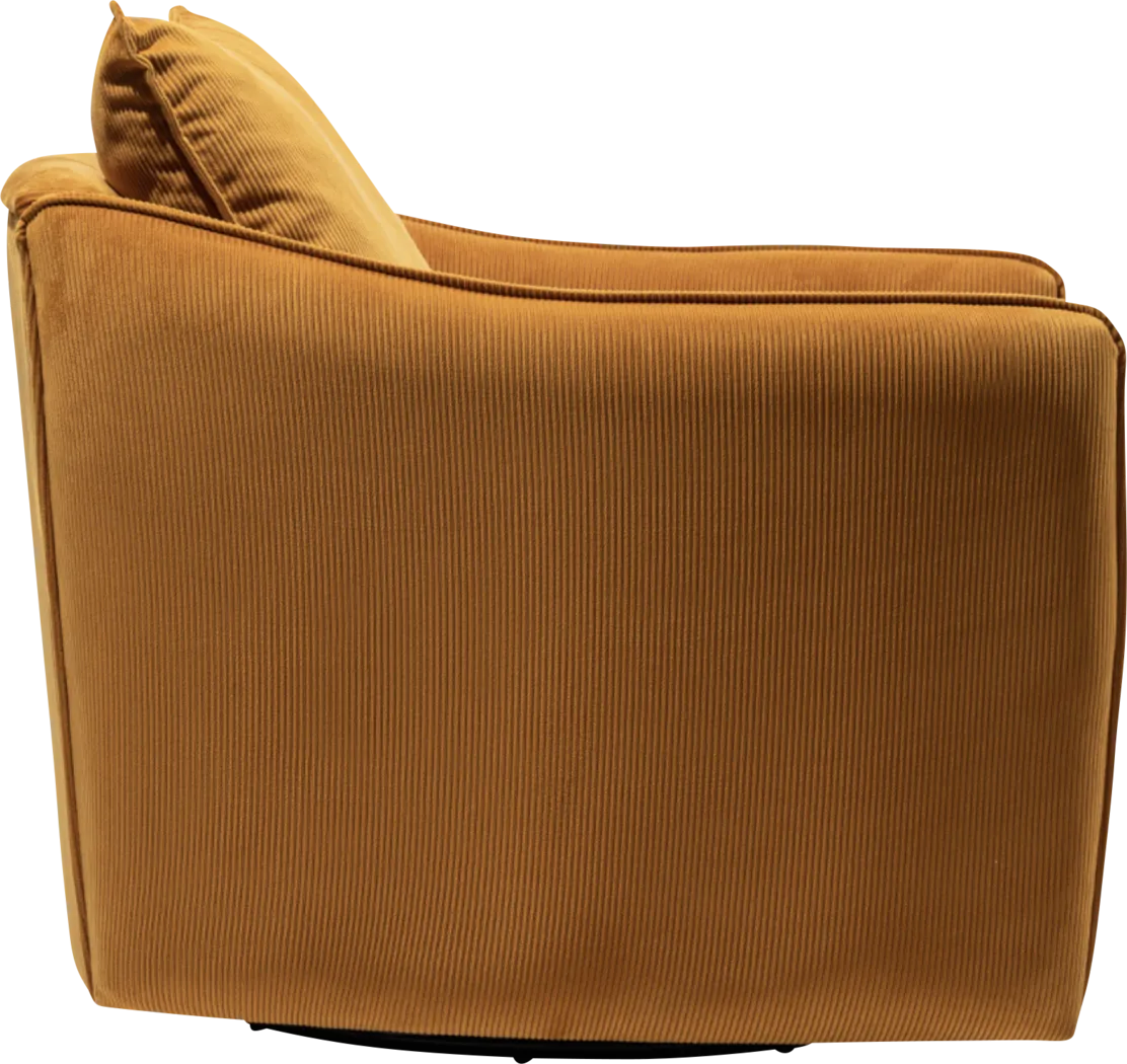 Manvi Brown Swivel Accent Chair - Thumbnail - Image 4