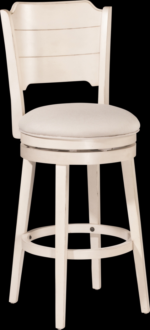 Manzanar White Swivel Barstool - Thumbnail - Image 1