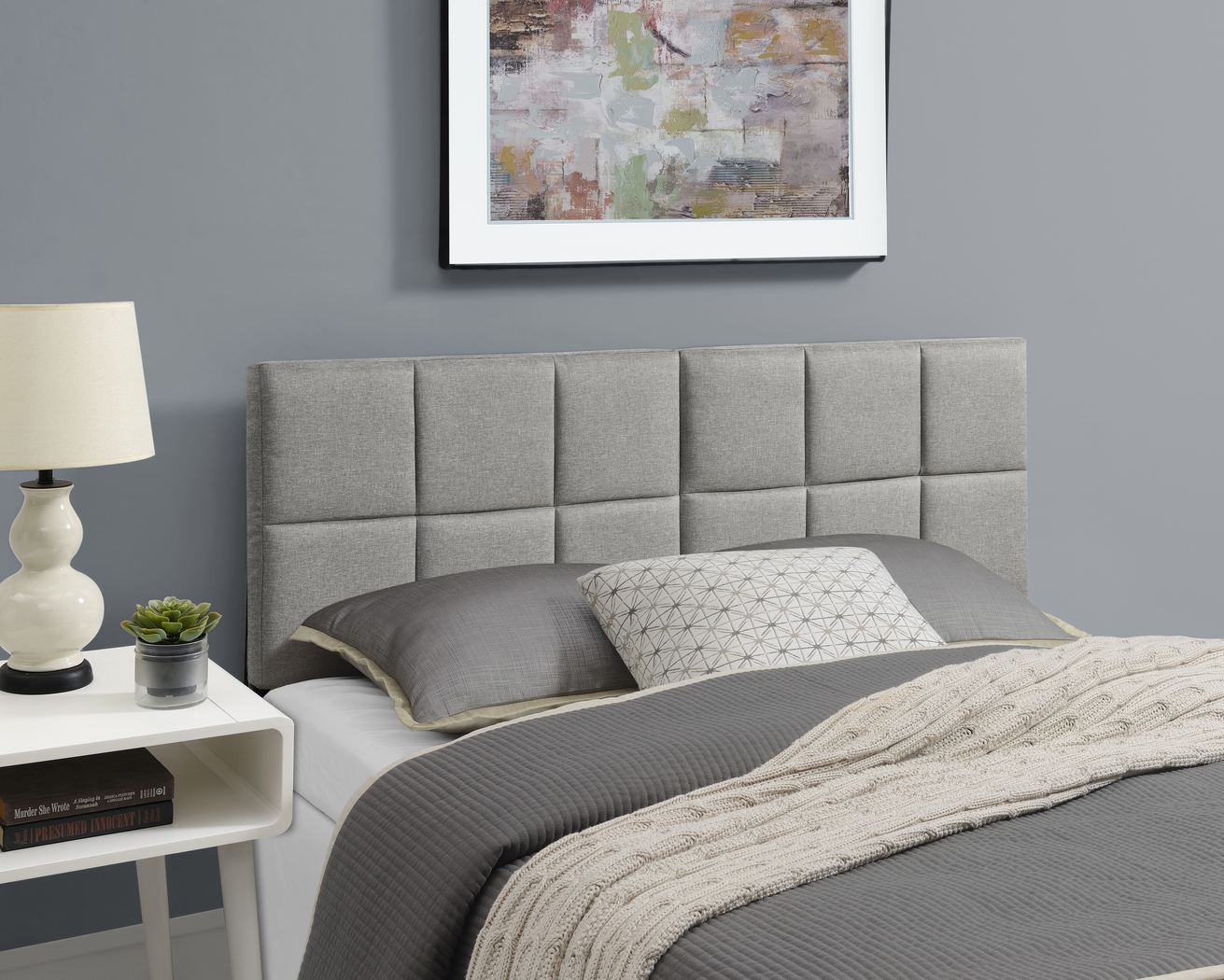 Maoka Light Gray King Headboard - Thumbnail - Image 6