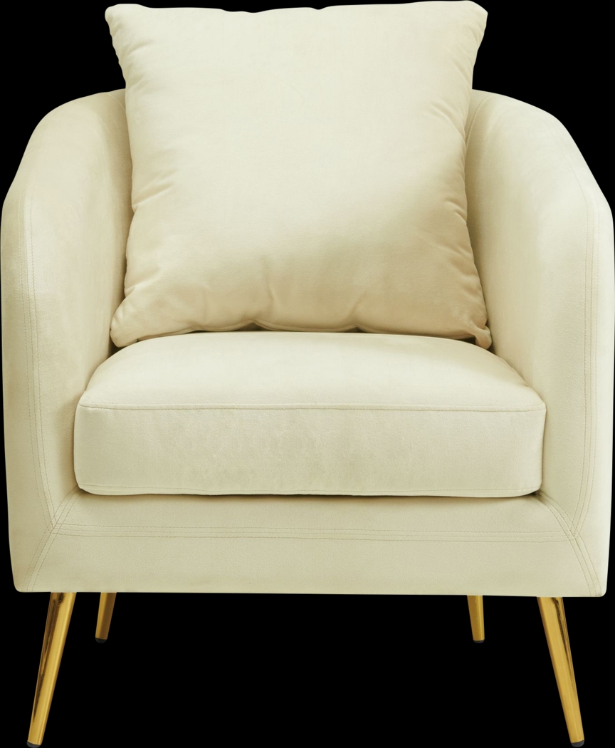 Maoki I Cream Accent Chair - Thumbnail - Image 2