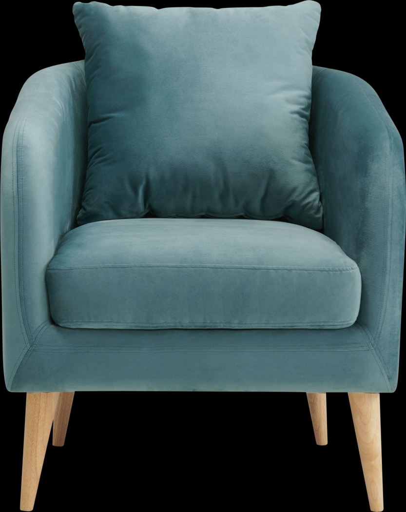 Maoki II Light Blue Accent Chair - Thumbnail - Image 2