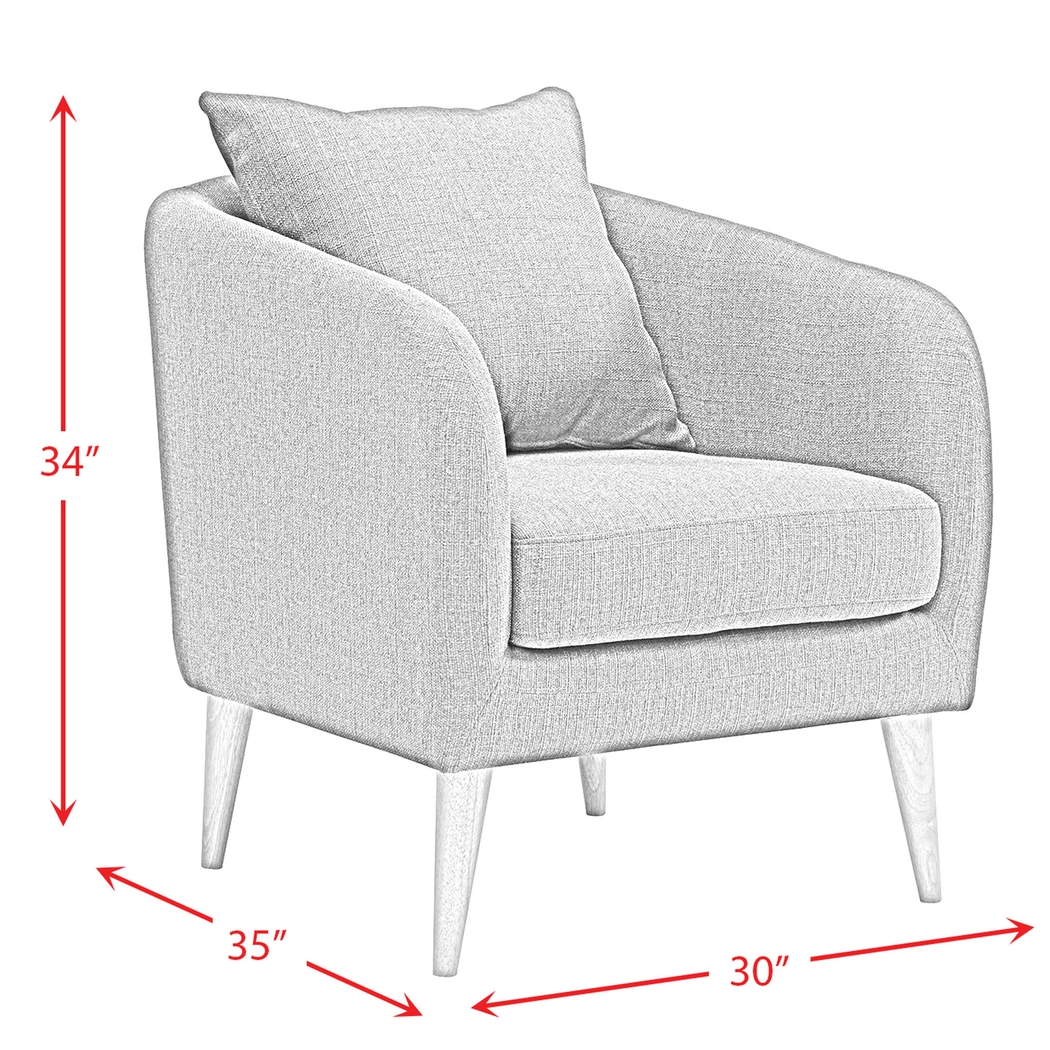 Maoki II Light Blue Accent Chair - Thumbnail - Image 11