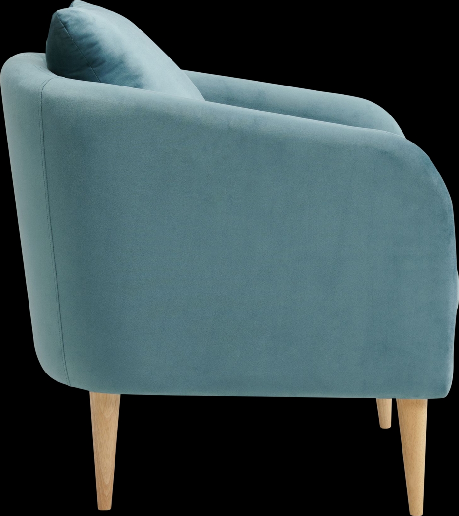 Maoki II Light Blue Accent Chair - Thumbnail - Image 3