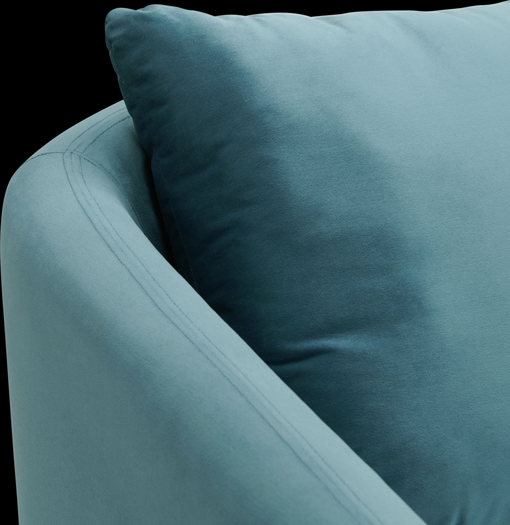 Maoki II Light Blue Accent Chair - Thumbnail - Image 5