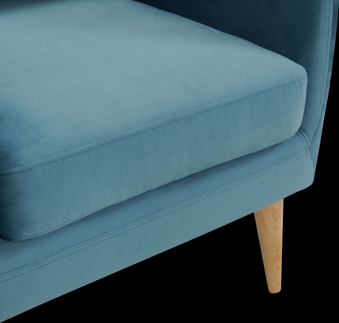 Maoki II Light Blue Accent Chair - Thumbnail - Image 7