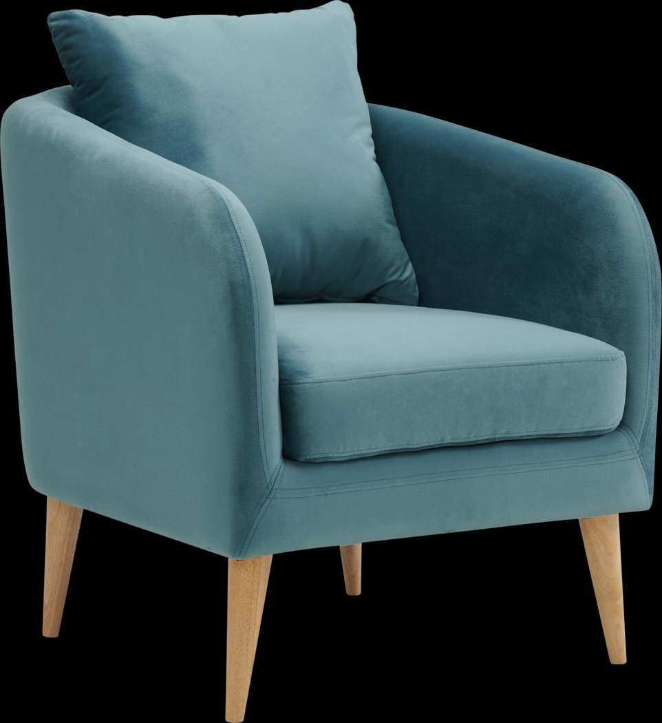 Maoki II Light Blue Accent Chair - Thumbnail - Image 1