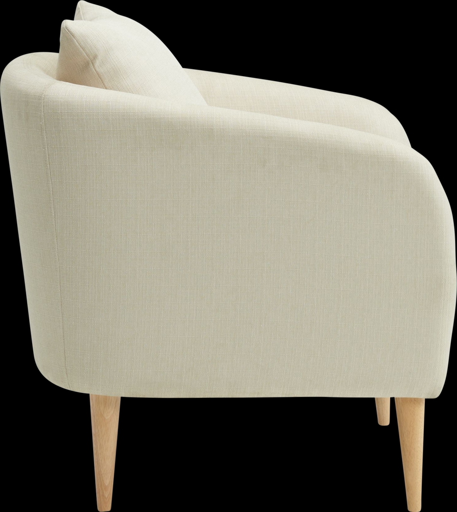 Maoki II White Accent Chair - Thumbnail - Image 3