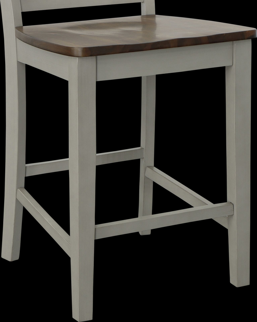 Maplefly Gray Counter Height Stool, Set of 2 - Thumbnail - Image 4