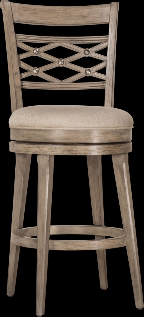 Maplegrove Gray Swivel Barstool - Thumbnail - Image 1