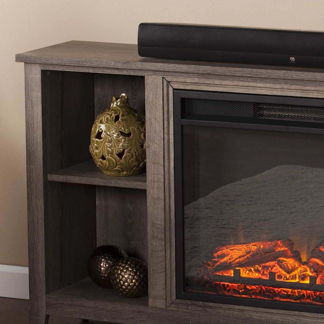 Mapleloft Gray 56 in. Console with Electric Fireplace - Thumbnail - Image 2