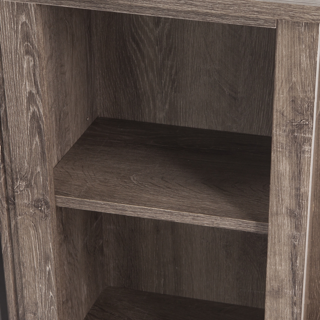 Mapleloft Gray 56 in. Console with Electric Fireplace - Thumbnail - Image 3